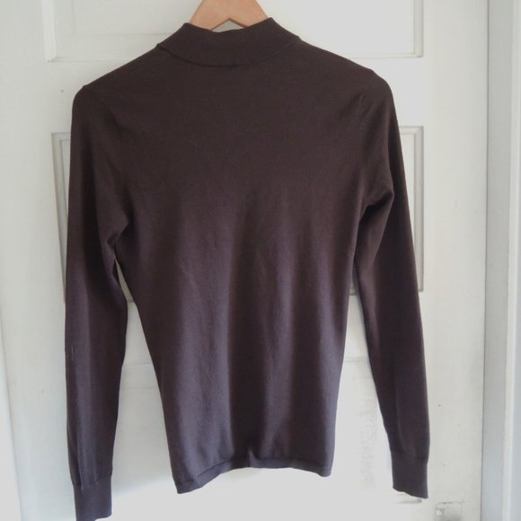 Halogen Brown Viscose Knit Knot Front Sweater S - Picture 6 of 8